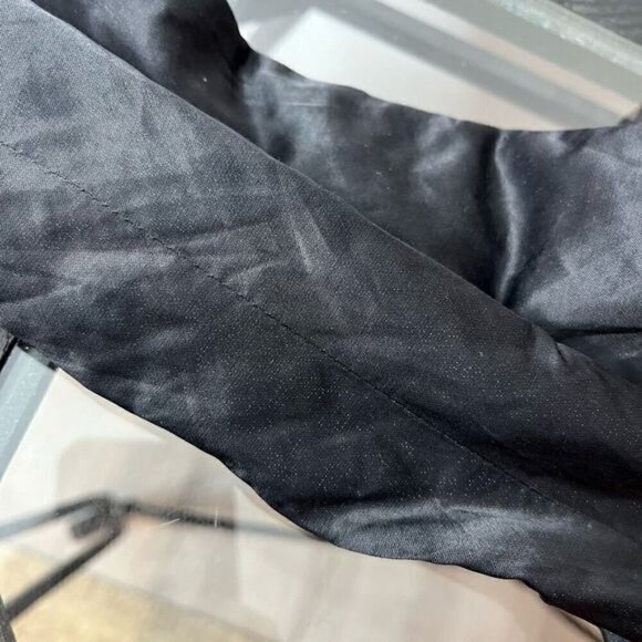 Apanage Women's Size 8 38 Vintage Satin Long Sleeve Blazer Suit Solid Black - Picture 9 of 16